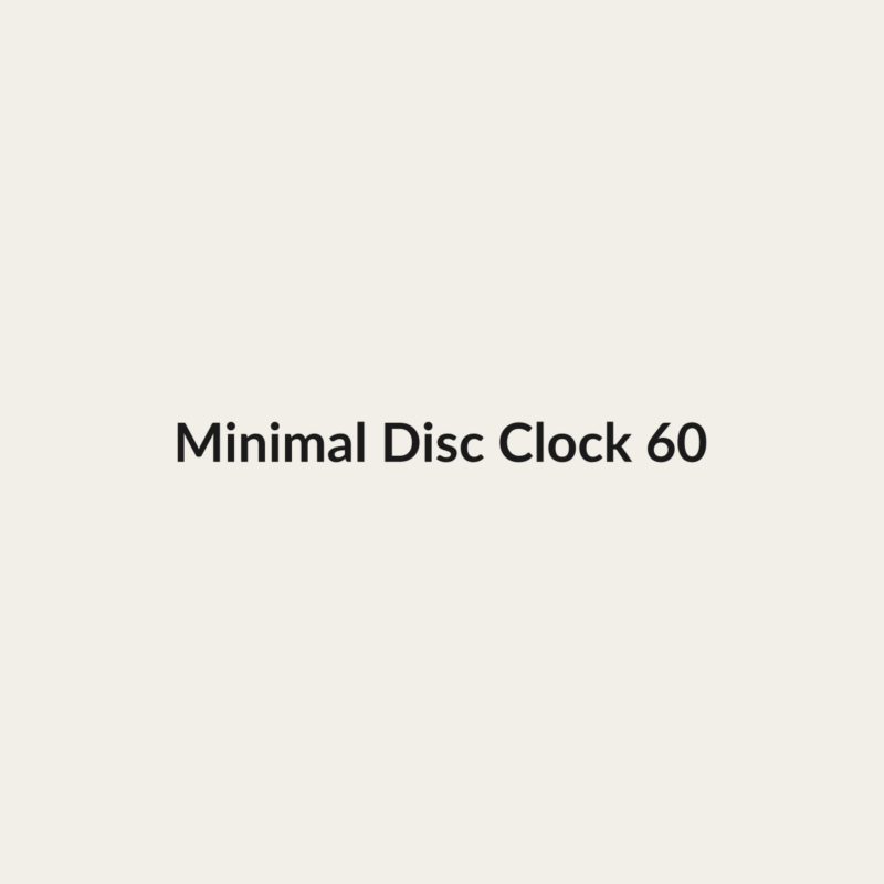 Minimal Disc Clock 60