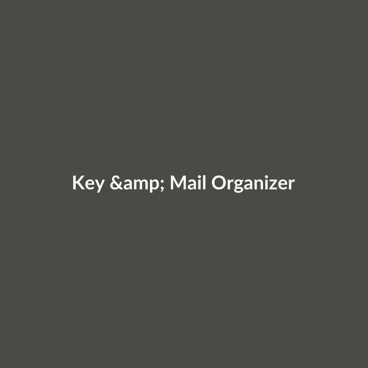 Key & Mail Organizer Key & Mail Organizer