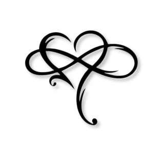 Infinity Heart Wall Decor - Black