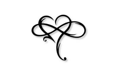Infinity Heart Wall Decor - Black