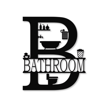 Metal Bathroom Wall Decor