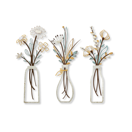 Metal Flowers Wall Art