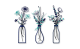 Metal Flowers Wall Art II - Blue