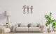 Metal Flowers Wall Art II - Red