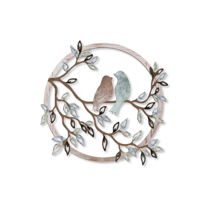 Metal Wall Art Bird on Tree