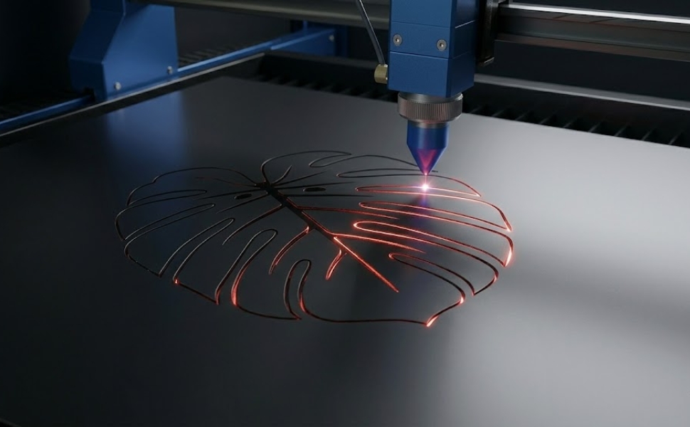 Metal wall art by CNC laser-cutting technology